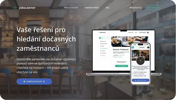Jobscanner: landing page for temporary staffing